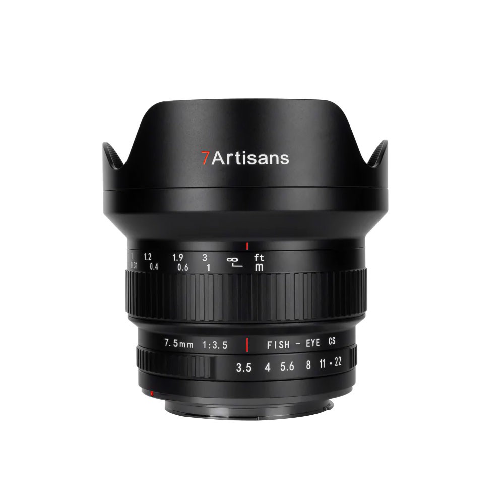 7Artisans 7.5mm f/3.5 Ultra Wide-angle APS-C DSLR lens for Canon EF - Equipment Rental 