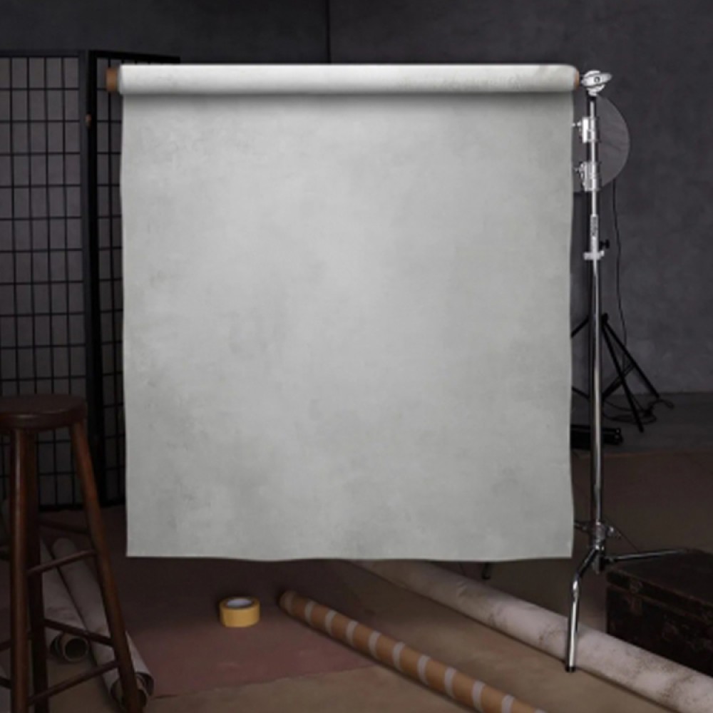 Handpainted Backdrop Soft White 2.5x1.5m - Apparatuur Verhuur 